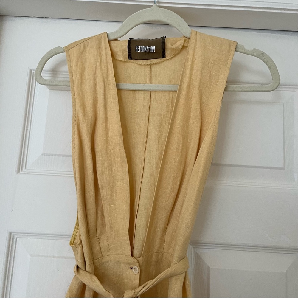 Reformation Button down Yellow Dress - Picture 8 of 11